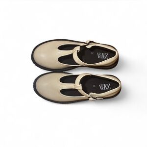 Zara Cream Mary Jane Shoes